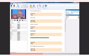 Transcript editing interface