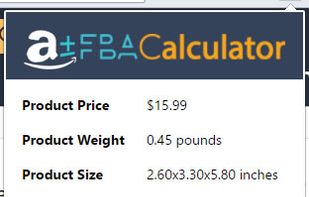 FBA Calculator screenshot 1