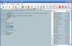 ApexDC++ screenshot 1
