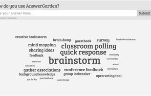 We asked our visitors: How do you use AnswerGarden?
