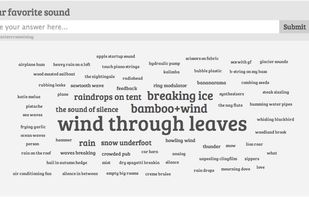 Word cloud brainstorm: Your Favorite Sound...