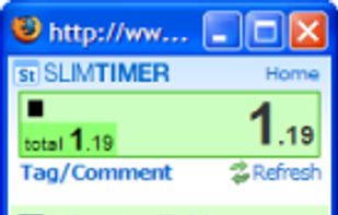 Click on a task to start the clock and click again when you're finished.