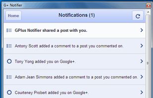 G+ Notifier screenshot 2