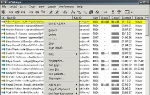 GPGshell screenshot 1