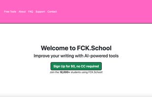 Welcome to FCK.School! Try it out and sign up for a free plan.