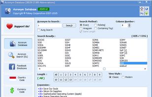 FCorp Acronym Database screenshot 1