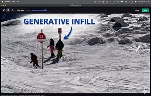 Generative infill with on-device AI