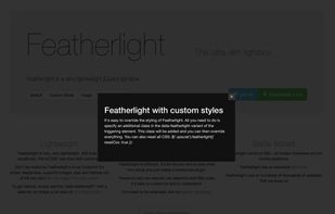 Custom CSS styling with featherlight