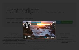 Lightbox modal with Vimeo and featherlight