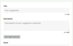 Add a suggestion in seconds, no registration needed