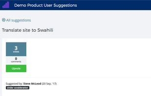 Upvote suggestion, add a comment