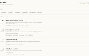 Admin board: manage requests, votes and statuses. Acme demonstration workspace with sample data.