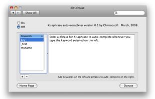Kissphrase screenshot 1