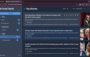 Organise your feeds in collections, bookmark items for later review