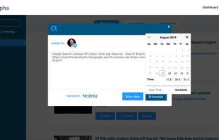 Line up a months worth of updates with the handy schedulling tool.