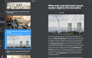 Feedbin night mode view as of 2018-03