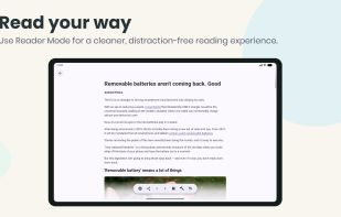 Reader Mode on Tablet