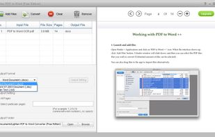 Lighten PDF to Word Converter screenshot 1