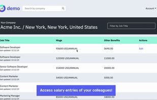 Access salary entries of your colleagues
