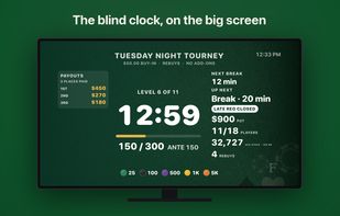 The blind clock on a TV.