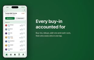 The player list with buy-ins and Settle up.