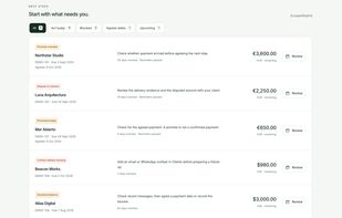Reminder queue you review before sending