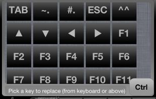 Popup bar, function keys, ctrl keys fully customisable