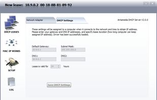 Antamedia DHCP Server screenshot 2