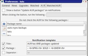 Preferences: AUR
