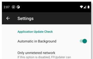FFUpdater screenshot 2