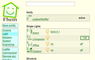 FHEM screenshot 1