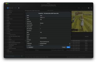 Metadata editor with standard tags, ratings, identifiers and custom fields.