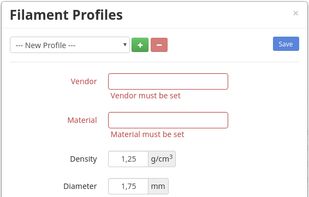 FilamentManager screenshot 1