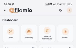 Mobile app - dashboard