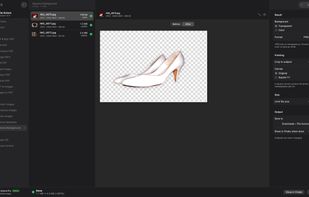 Removing the background from product photos offline, transparent PNG output
