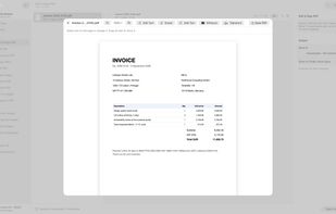 Editing text in the original font and signing a PDF