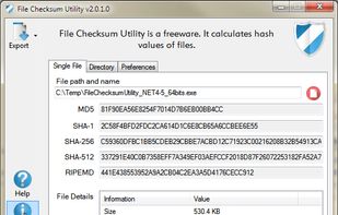 File Checksum Utility screenshot 1