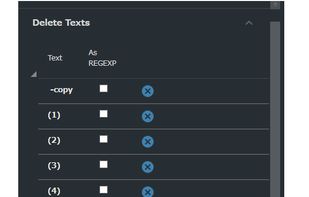 Unlimited number of Delete & Replace Patterns