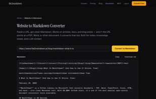 the URL tool converting one of our own blog posts 