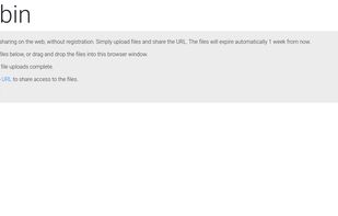 Filebin screenshot 1