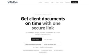 FileChute landing page.