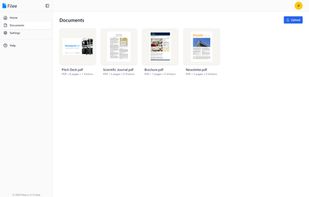 Screenshot of the Doksly Dashboard displaying a list of uploaded documents.