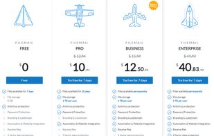 Filemail Pricing Plans