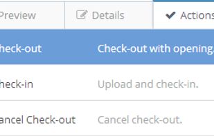 Check-out/Check-in controls to protect document integrity.
