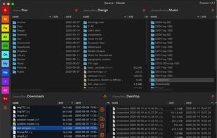 A layout with six panes.