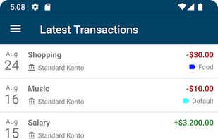 Finance Manager (PFA) screenshot 1