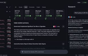 Google Finance screenshot 1