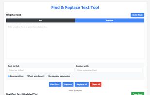 Find &amp; Replace Text Tool screenshot 1