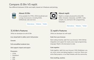 comparation page example