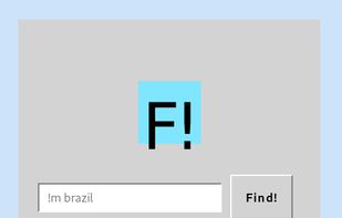 Mobile view of the home page. You actually never visit this page, but only once to add Find as your default search engine.